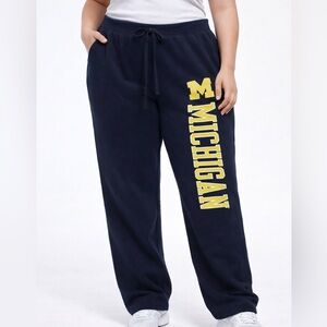Gildan Heavy Blend Women’s size XL Sweatpants Navy U of Michigan Wolverine’s EUC